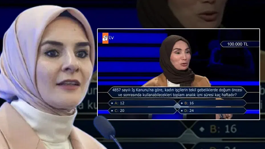Kim Milyoner Olmak İster'de 100 bin liralık soruyu bilemedi, doğru cevabı Aile Bakanı paylaştı